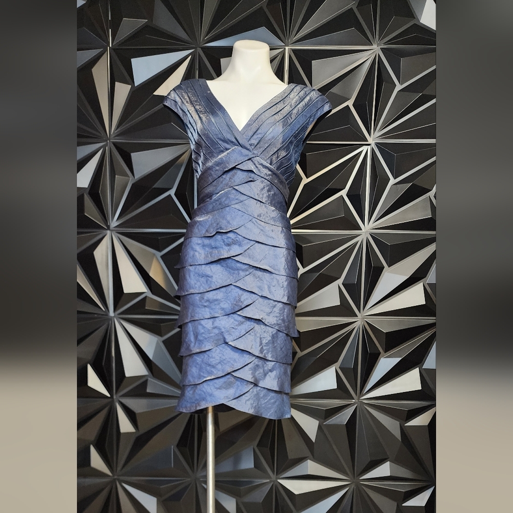 Adrianna Papell Navy Tiered Mini Dress